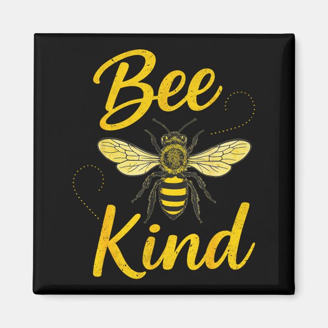Imán Bee Kind Sitive Quote Cute Funny Design For Kids  (Frente)