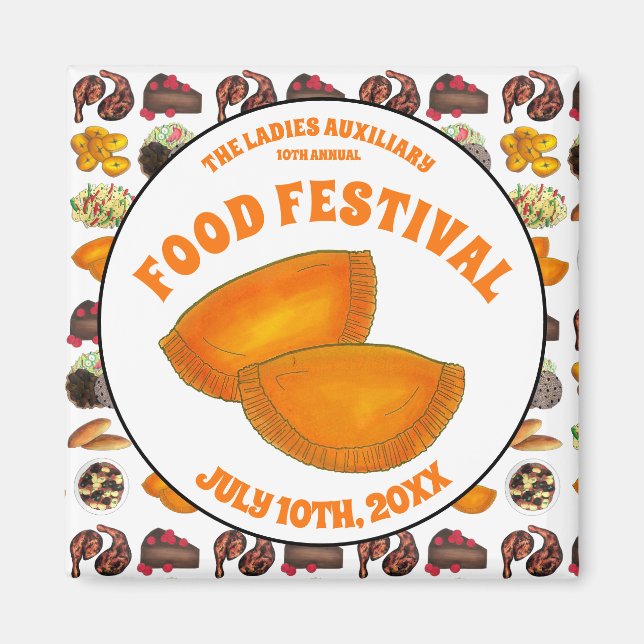 Imán Beef Patty Food Fest Cocina del Caribe (Frente)