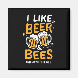 Imán Beekeeper Gift   Me Gusta La Cerveza Y Las Abejas