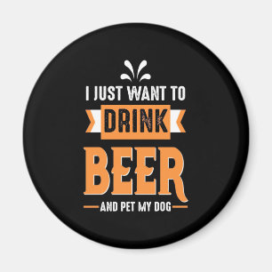 Imán Beer Beer Beer and Dog