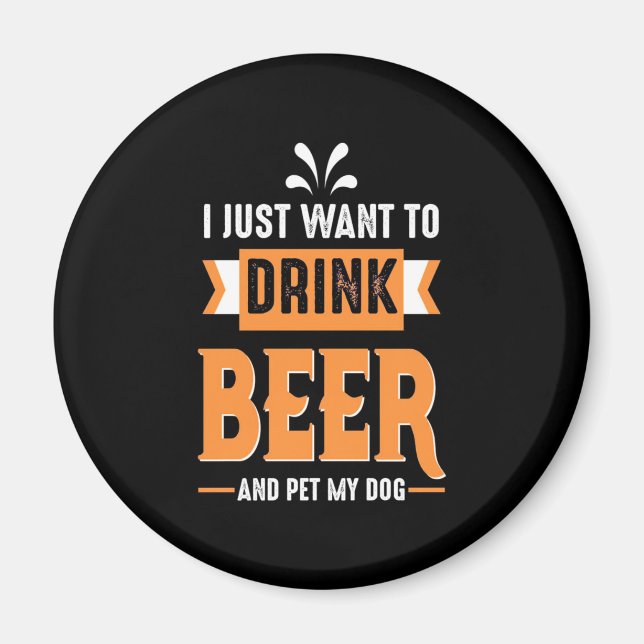 Imán Beer Beer Beer and Dog (Frente)
