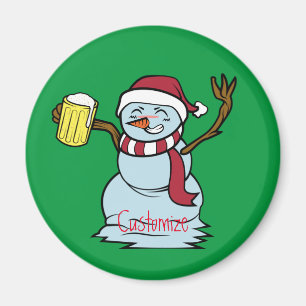 Imán Beer-Beer Snowman borracho Thunder_Cove