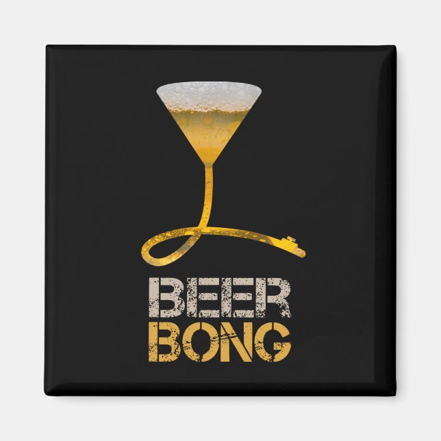 Imán Beer bong para vacaciones de primavera y una fiest (Frente)