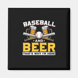 Imán Beer Drinker Beer Humor de cerveza de béisbol Cump