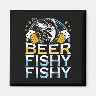 Imán Beer Fishy Fishy Fisher Pescador Lover