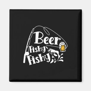 Imán Beer Fishy Fishy Graciosa Pesca Cita para los aman