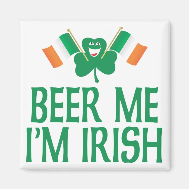 Imán Beer Me Soy Irlandés (Frente)