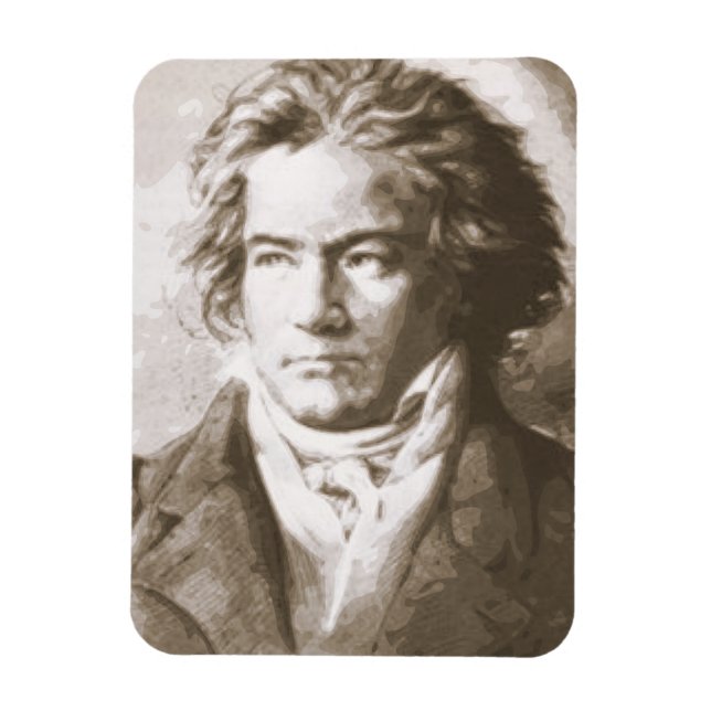 Imán Beethoven En Sepia (Vertical)