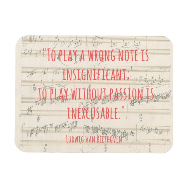 Imán Beethoven Quote Magnet (Horizontal)