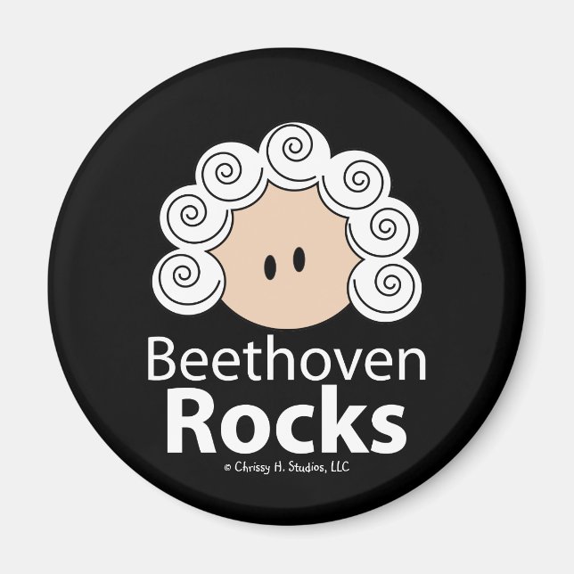 Imán Beethoven Rocks Magnet (Frente)