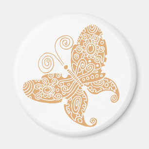Imán beige de la mariposa