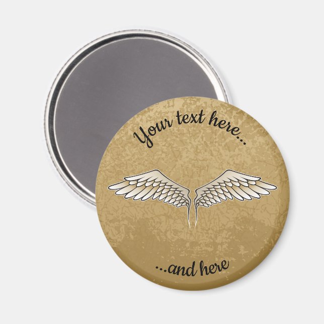 Imán Beige Wings Magnet (Anverso/Reverso)