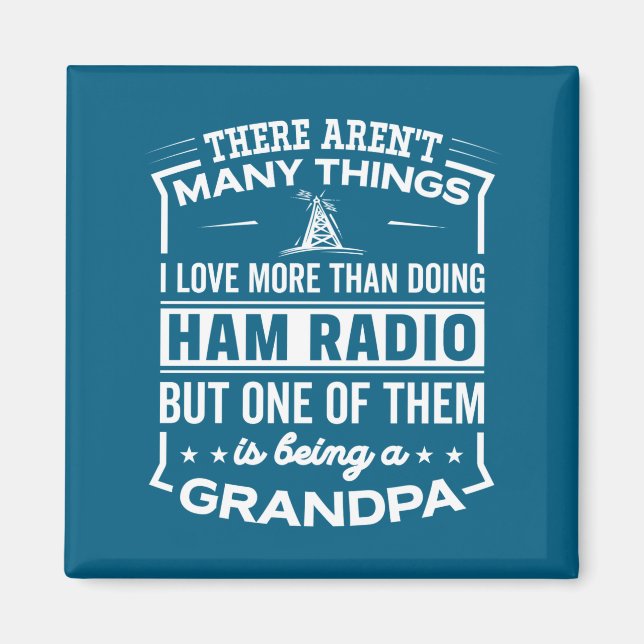 Imán Being A Ham Radio Grandpa Funny Old Man  (Frente)