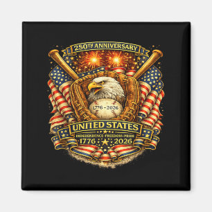 Imán Béisbol 250 años 1776-2026 250 cumpleaños 4