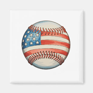 Imán Béisbol Americano Bandera de EE. UU. 250 Aniversar