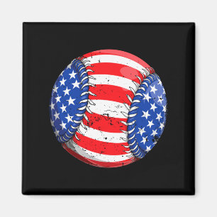 Imán Béisbol bandera americana 4 de julio niños hombres