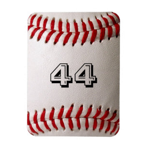 Imán Béisbol Blanco Clásico con Número de Jersey Person