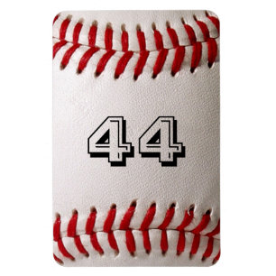 Imán Béisbol Blanco Clásico con Número de Jersey Person