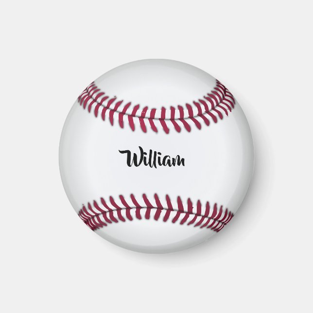 Imán Béisbol con nombre personalizado (Frente)