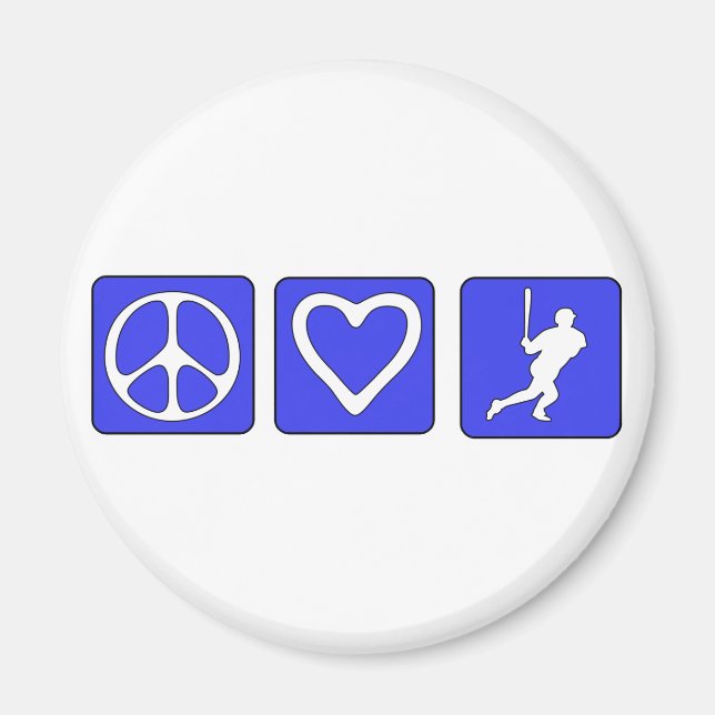 Imán Béisbol de amor por la paz (Frente)