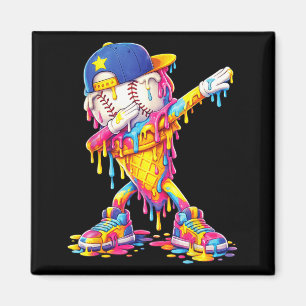 Imán Béisbol de Dabbing Helado Goteo Divertido Béisbol
