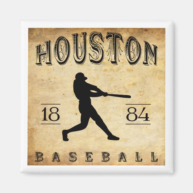 Imán Béisbol de Houston Texas 1884 (Frente)