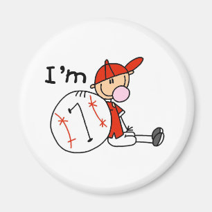 Imán Béisbol de niño Tengo 7