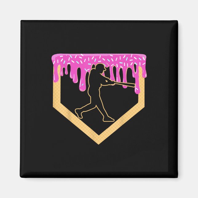 Imán Béisbol Drip Boy Home Plate Ice Cream Youth Baseb (Frente)