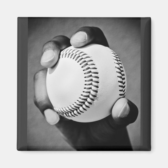 Imán béisbol en mano (Frente)