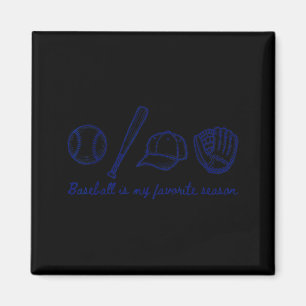 Imán Béisbol Es Mi Temporada Favorita Deporte Minimalis