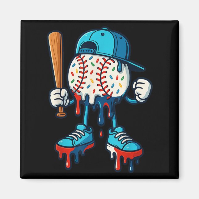 Imán Béisbol Estilo de vida 101 Apósito de béisbol juve (Frente)