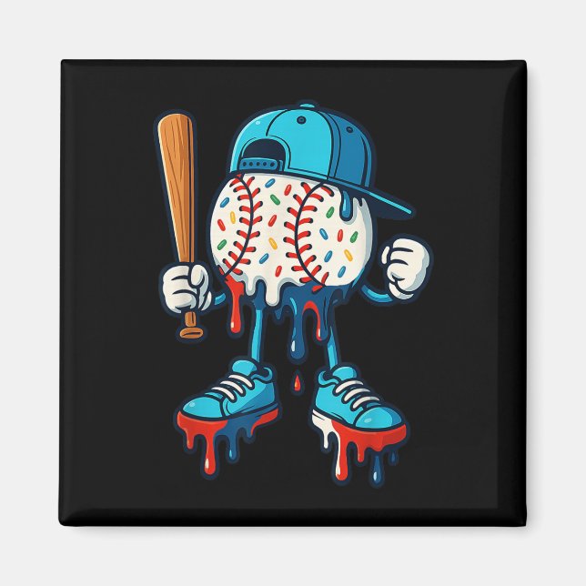 Imán Béisbol Estilo de vida 101 Apósito de béisbol juve (Frente)