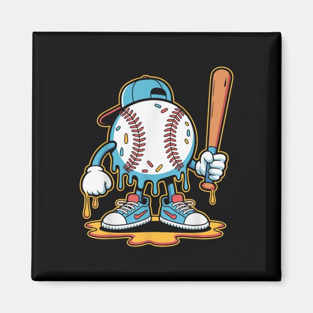 Imán Béisbol Estilo de vida 101 Tee Jóvenes Béisbol Béi (Frente)