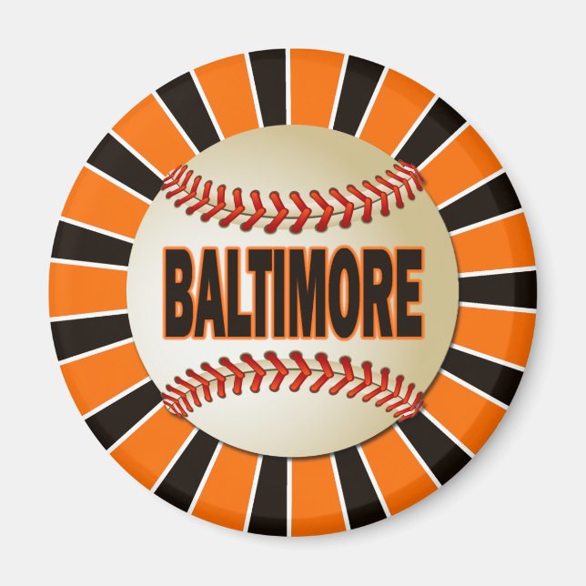 IMÁN BÉISBOL RETRO BALTIMORE (Frente)