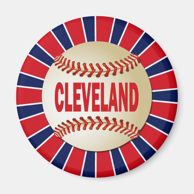 IMÁN BÉISBOL RETRO CLEVELAND (Frente)