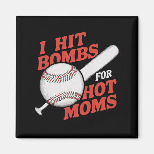 Imán Béisbol Retro Divertido Golpeé Bombas Para Madres 