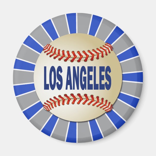IMÁN BÉISBOL RETRO LOS ANGELES (Frente)