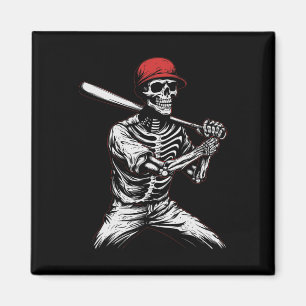 Imán Béisbol Skeleton Halloween 1
