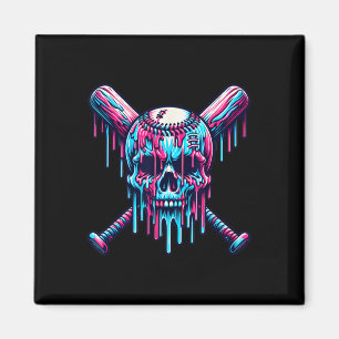 Imán Béisbol Skull Drin Béisbol Béisbol Ice Cre
