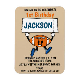 Imán Béisbol Tema Deportivo de primer cumpleaños