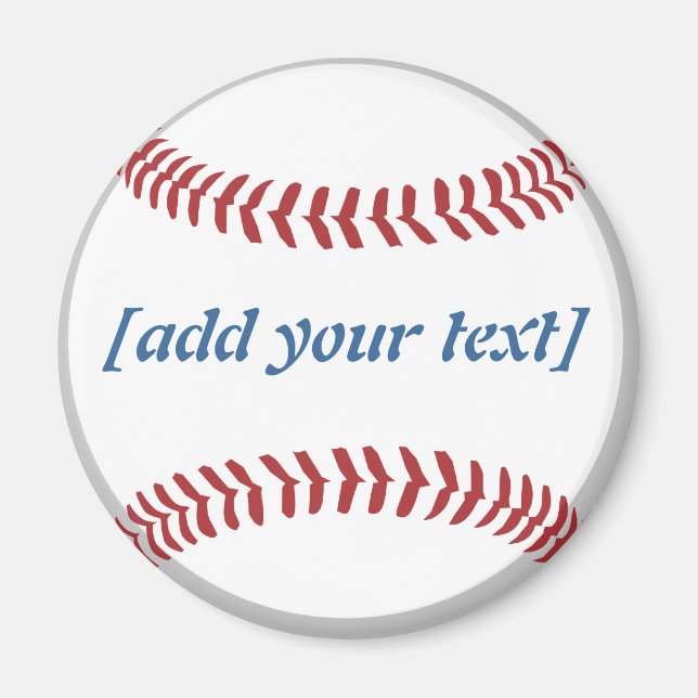 Imán Béisbol [texto personalizado] (Frente)