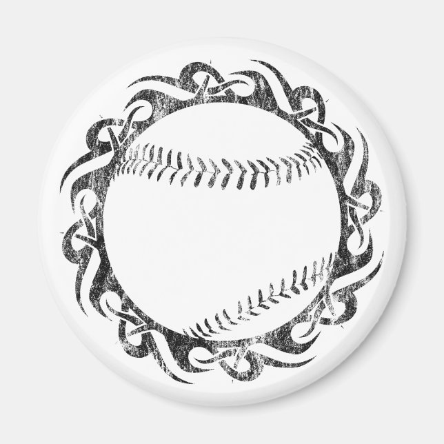 Imán béisbol tribal (Frente)