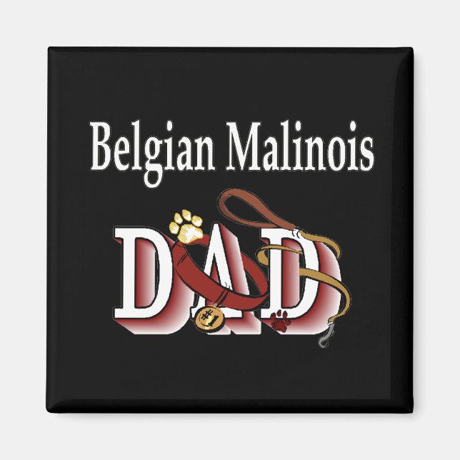 Imán belga malinois dad dad Magnet (Frente)