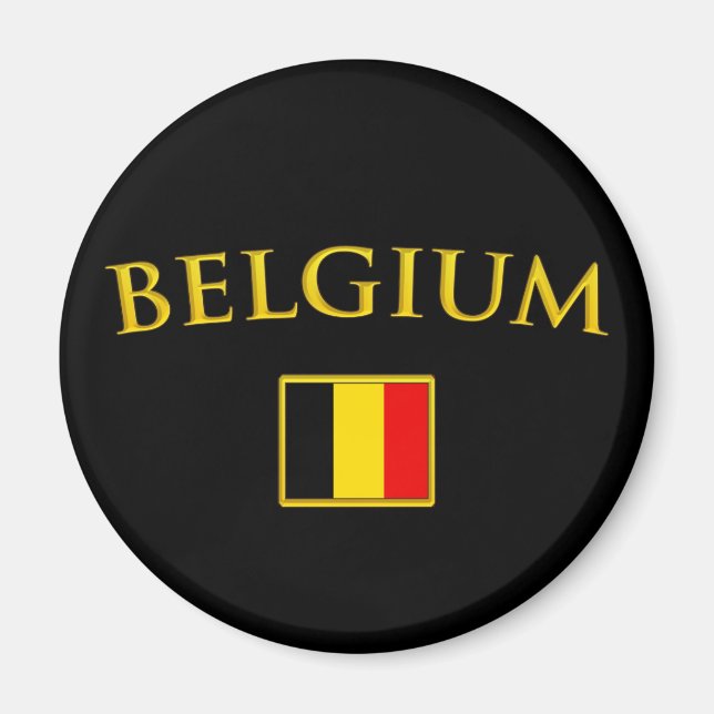 Imán Bélgica dorada (Frente)