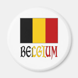 Imán Bélgica y bandera belga