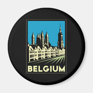 Imán belgium europe art deco retro travel vintage
