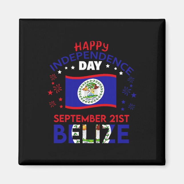 Imán Belice 43° Día de la Independencia (Frente)