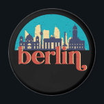 Imán Belice Alemania City Skyline Vintage<br><div class="desc">Diseño de ciudad de estilo vintage y retro con un hermoso paisaje, atracción turística y arte de paisajes urbanos. rascacielos Guay y artículos de ilustracion de silueta de construcción para turistas y viajeros. Perfecto como recuerdo para volver a casa cuando viaja por todo el mundo. Guarde la memoria de sus...</div>