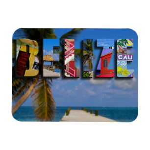 Imán Belice: foto de viaje en la playa tropical del oc