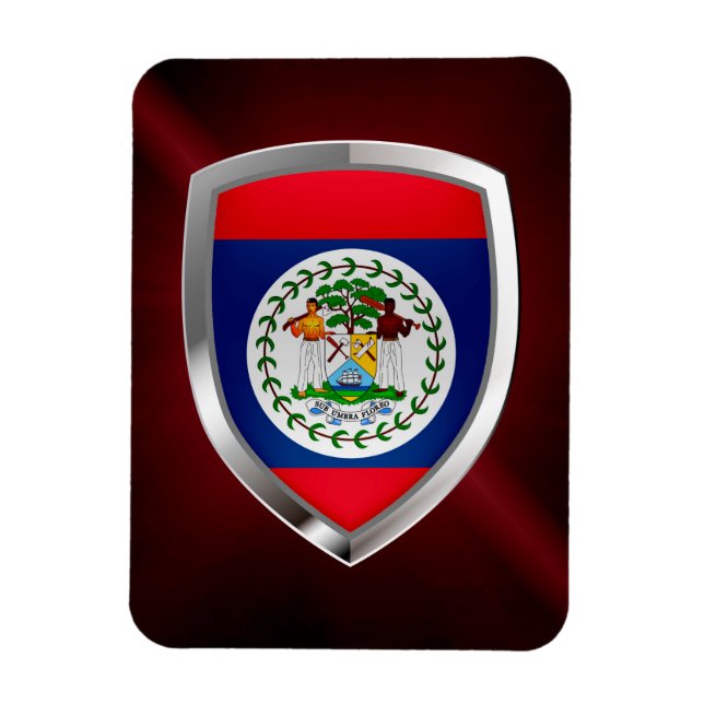Imán Belice Mettalic Emblem (Vertical)